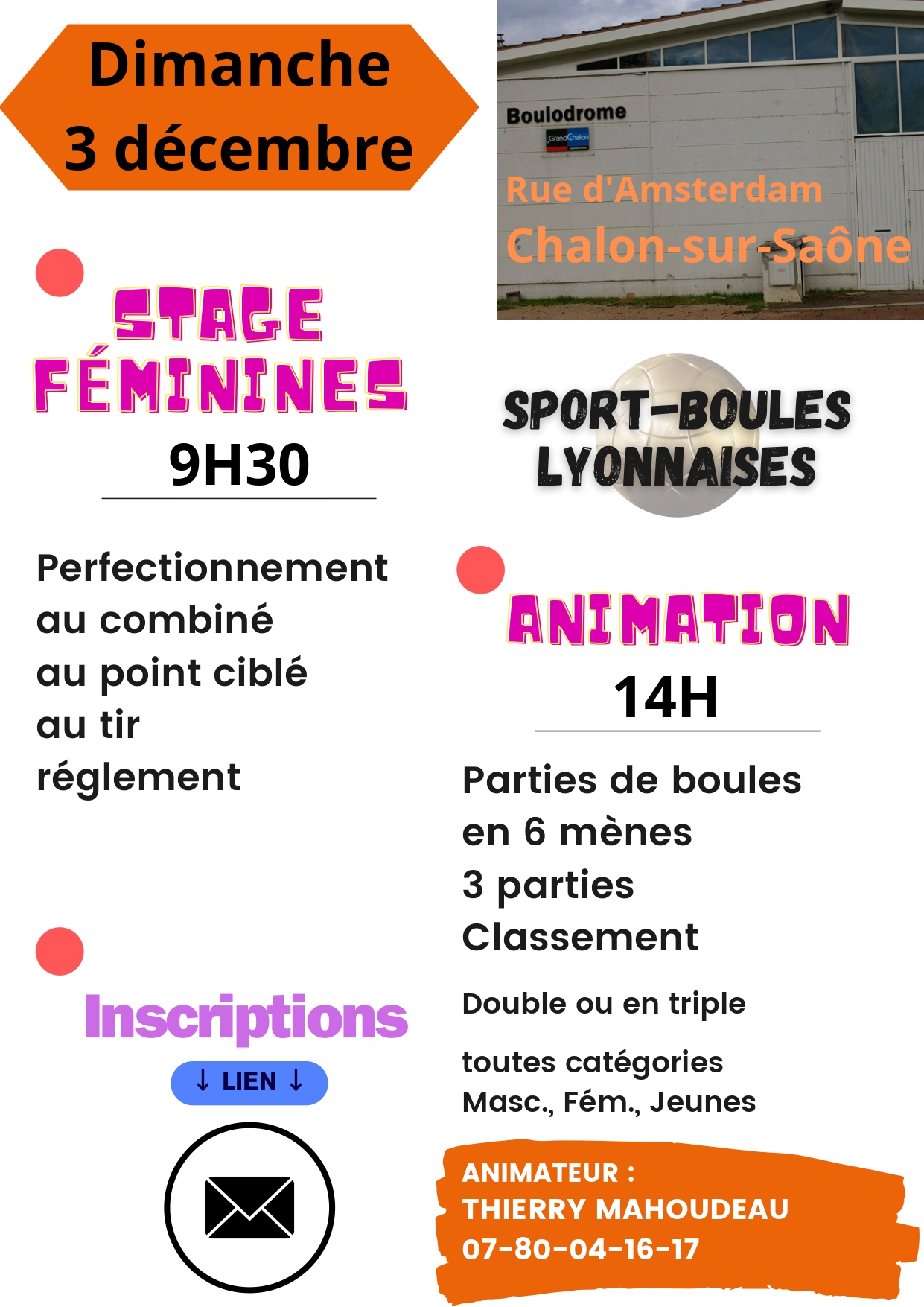 stage féminines animation