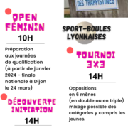 boule animation open féminin tournoi 3x3