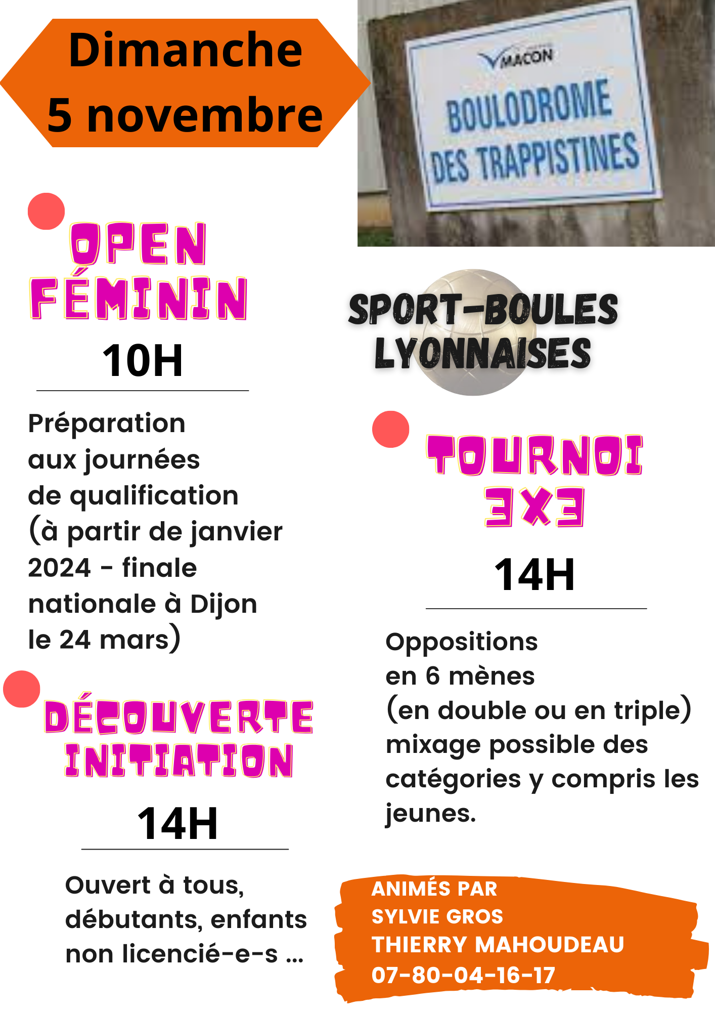 boule animation open féminin tournoi 3x3